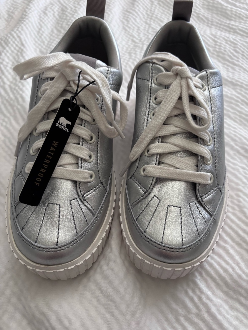 Sorel Metallic Platform Waterproof Sneakers - Picture 6 of 11